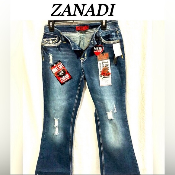 ZANADI women’s embellished boot cut jeans dark wash size 10 NWT - Picture 15 of 15